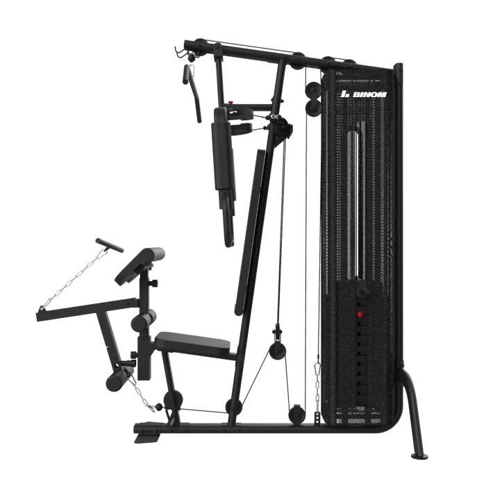 Multigym BP100 Polea Alta, PecFly, Prensa de Pecho, Extensión Femoral, Bíceps 3/3