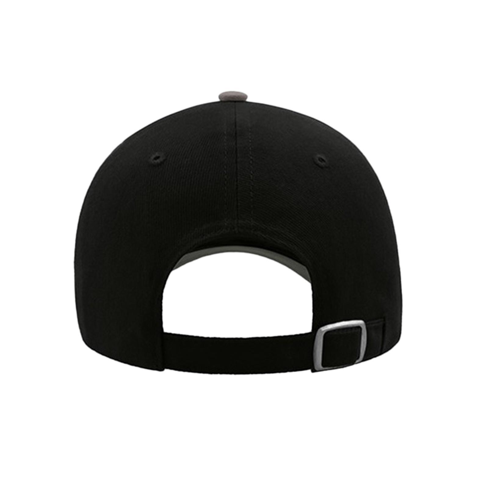 Gorra de seis capas de algodón modelo Liberty Sandwich style Negro/ Gris 2/3