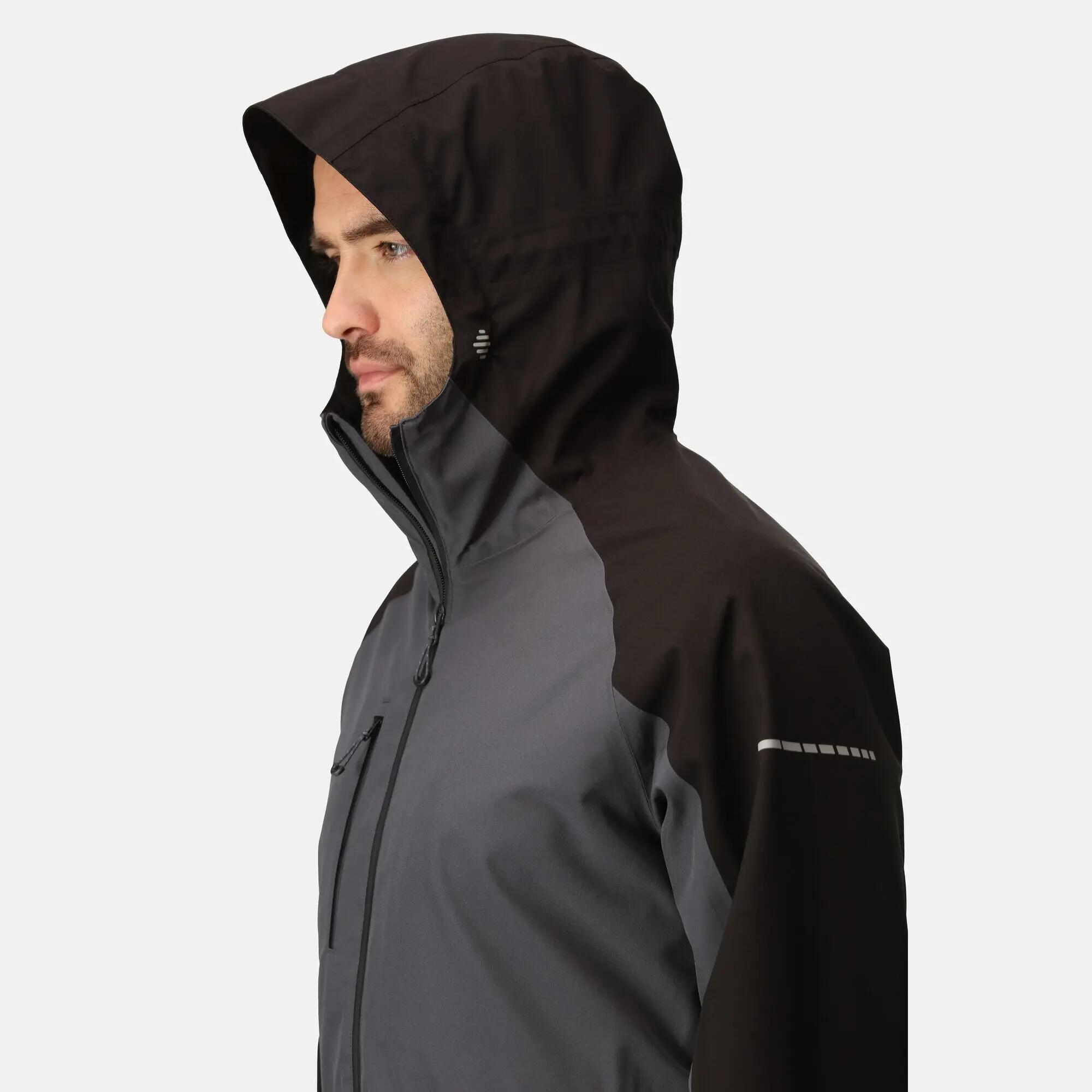 Herren Wandern Jacke Wasserdicht - X-Pro Beacon, grau und schwarz 4/7