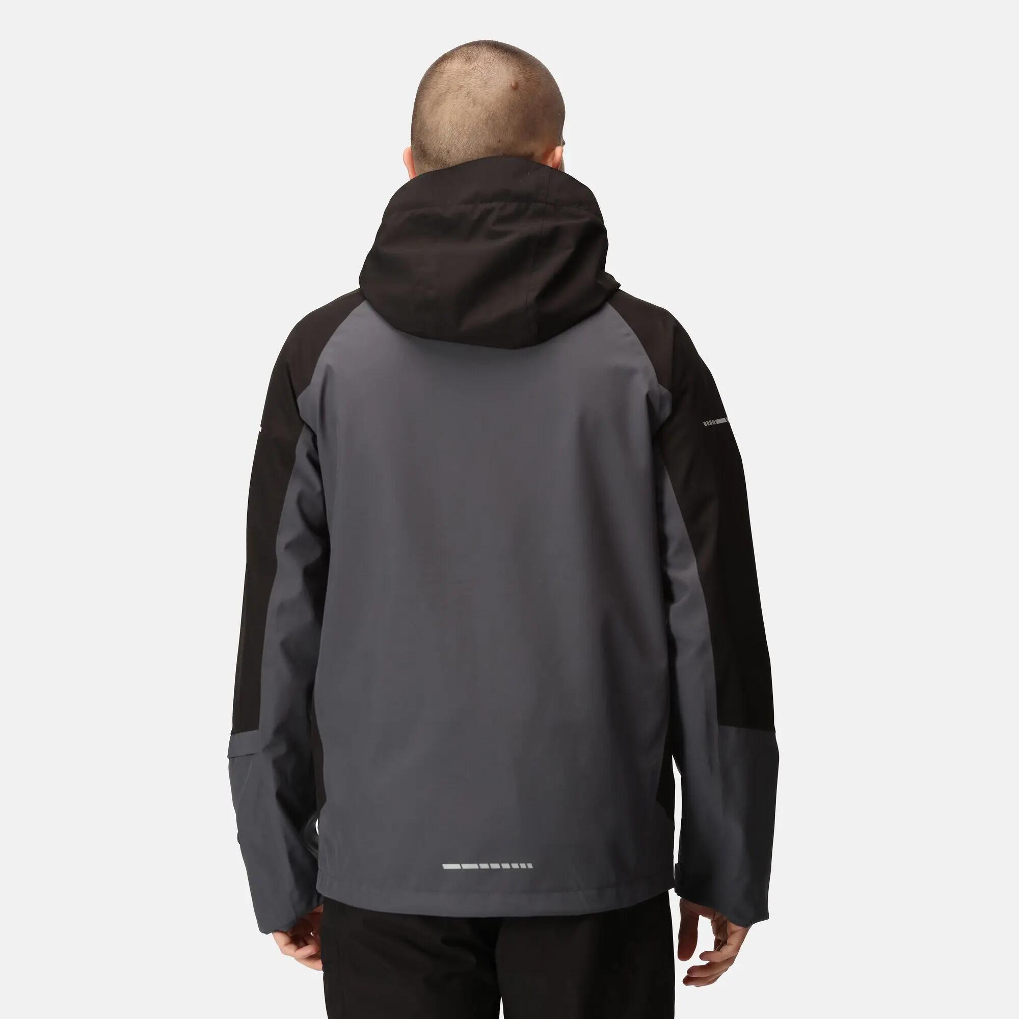 Herren Wandern Jacke Wasserdicht - X-Pro Beacon, grau und schwarz 2/7