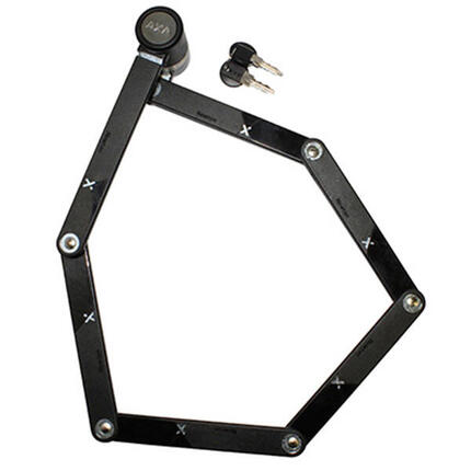 Faltbares Fahrradschloss Typ Messer mit Halterung - Sicherheitsstufe 9/15 Axa-Ba