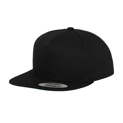 Klassieke 5 paneel snapback cap (zwart)
