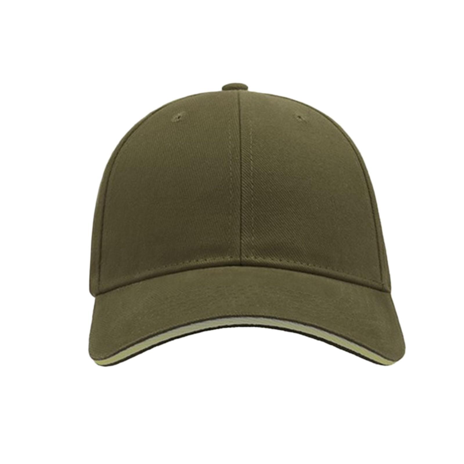 Casquette Sandwich En Coton Épais Mixte (Olive) 4/4