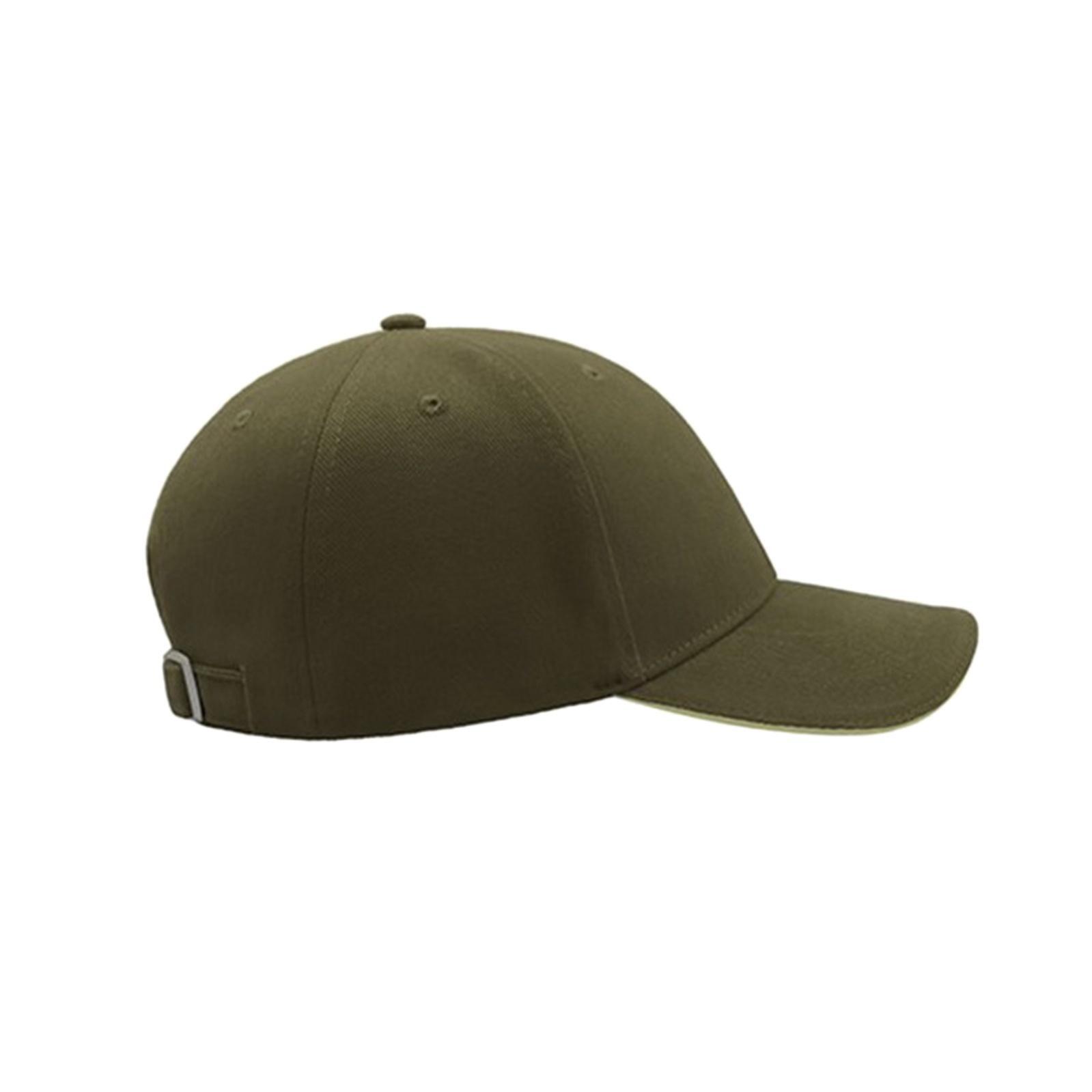 Casquette Sandwich En Coton Épais Mixte (Olive) 3/4