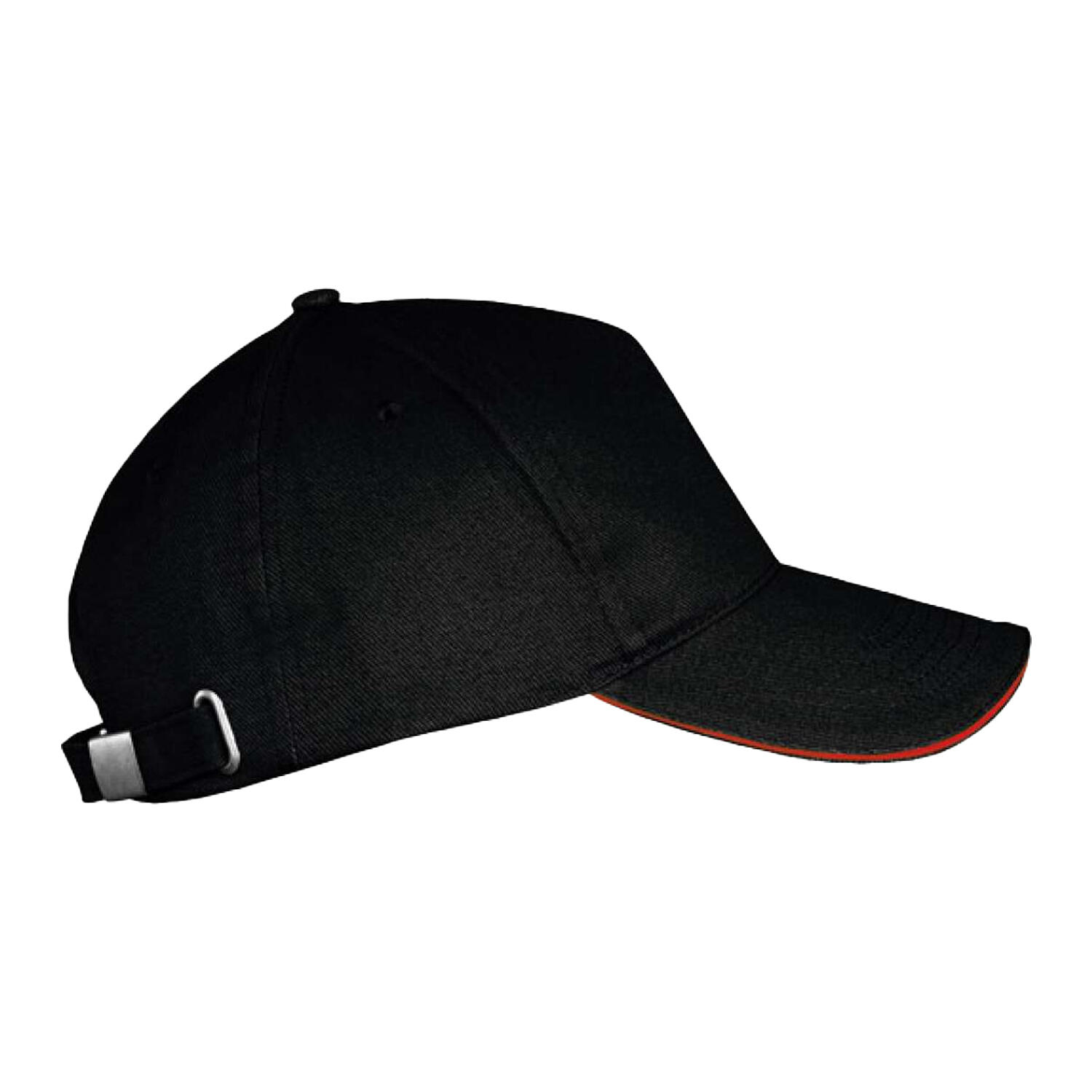 Casquette De Baseball LONG BEACH (Noir / Rouge) 3/4