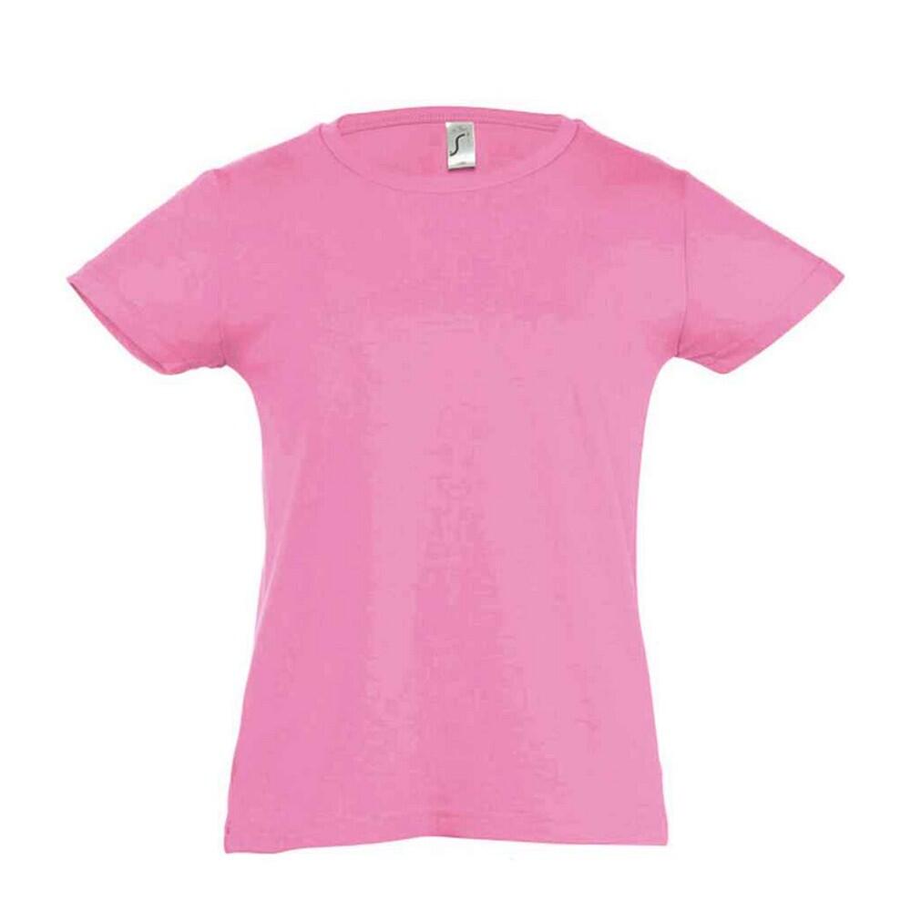T-shirt girlie cherry para crianças/jovens orchid pink
