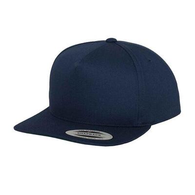 Klassieke 5 paneel snapback cap (marine)