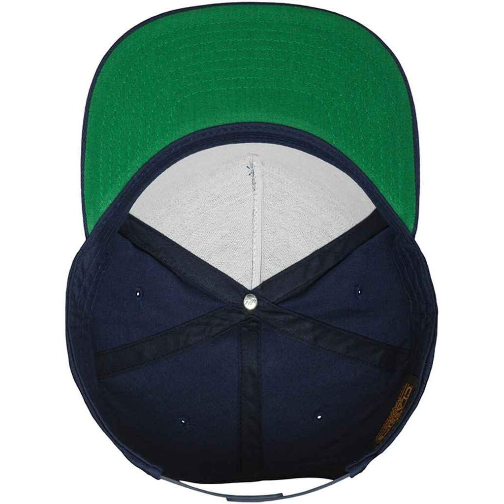 "Classic" Snapback Mütze 5 Segmente Damen und Herren Marineblau 3/3