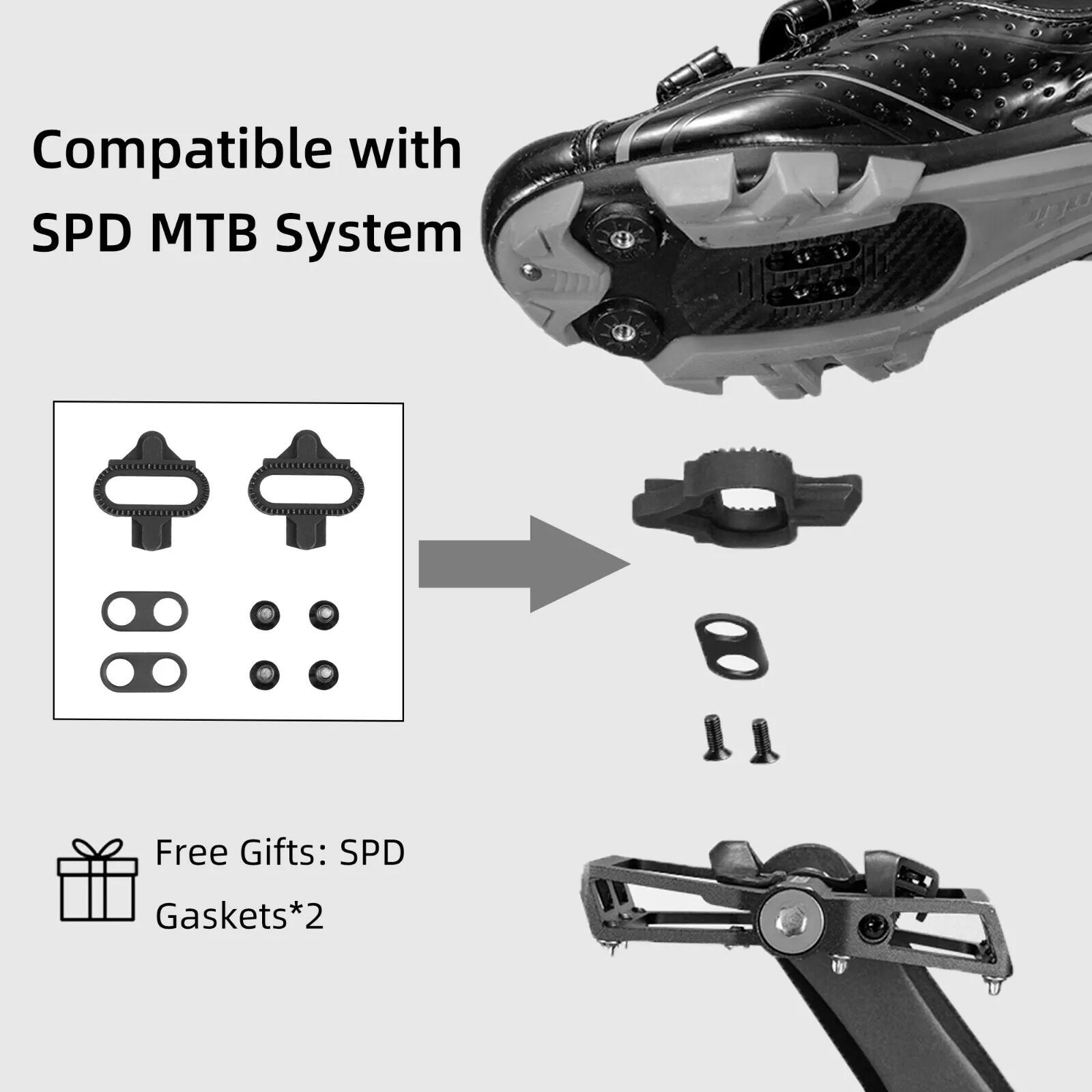 Pedały dwustronne 2 w 1 (SPD i platforma) - ROCKBROS PD15 4/7