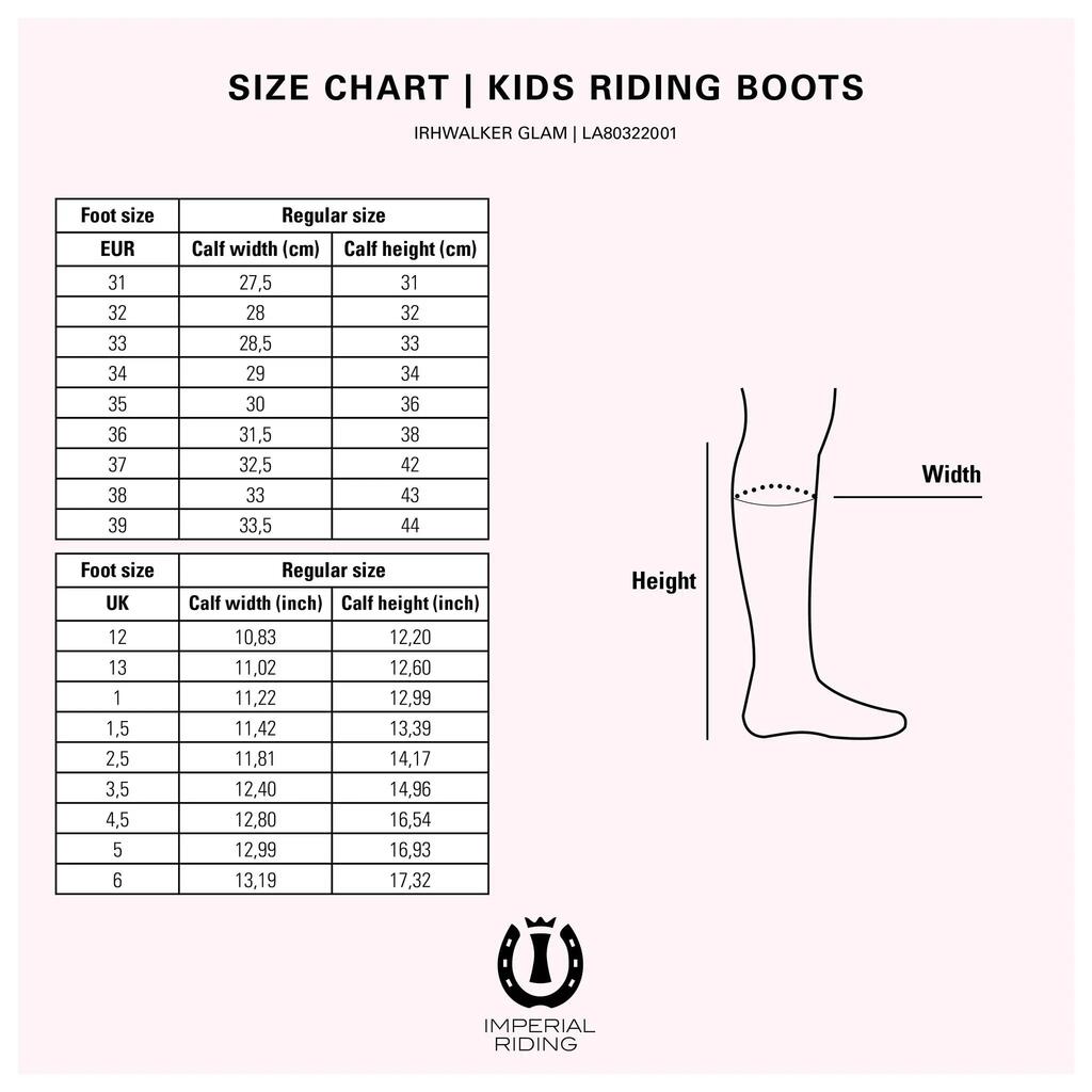 Imperial Riding Kids Rijlaarzen Walker Glam - Zwart