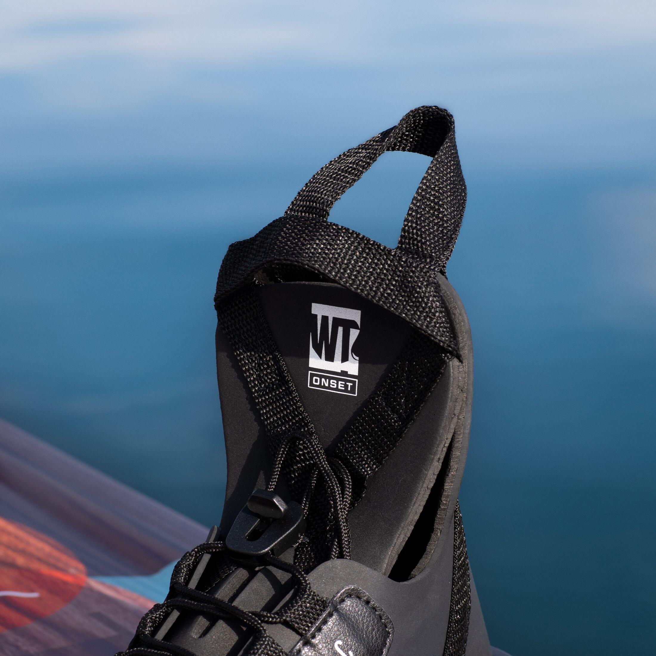 Wakeboard Bindung OnSet Open-Toe Schnürung Anfänger schwarz 5/7