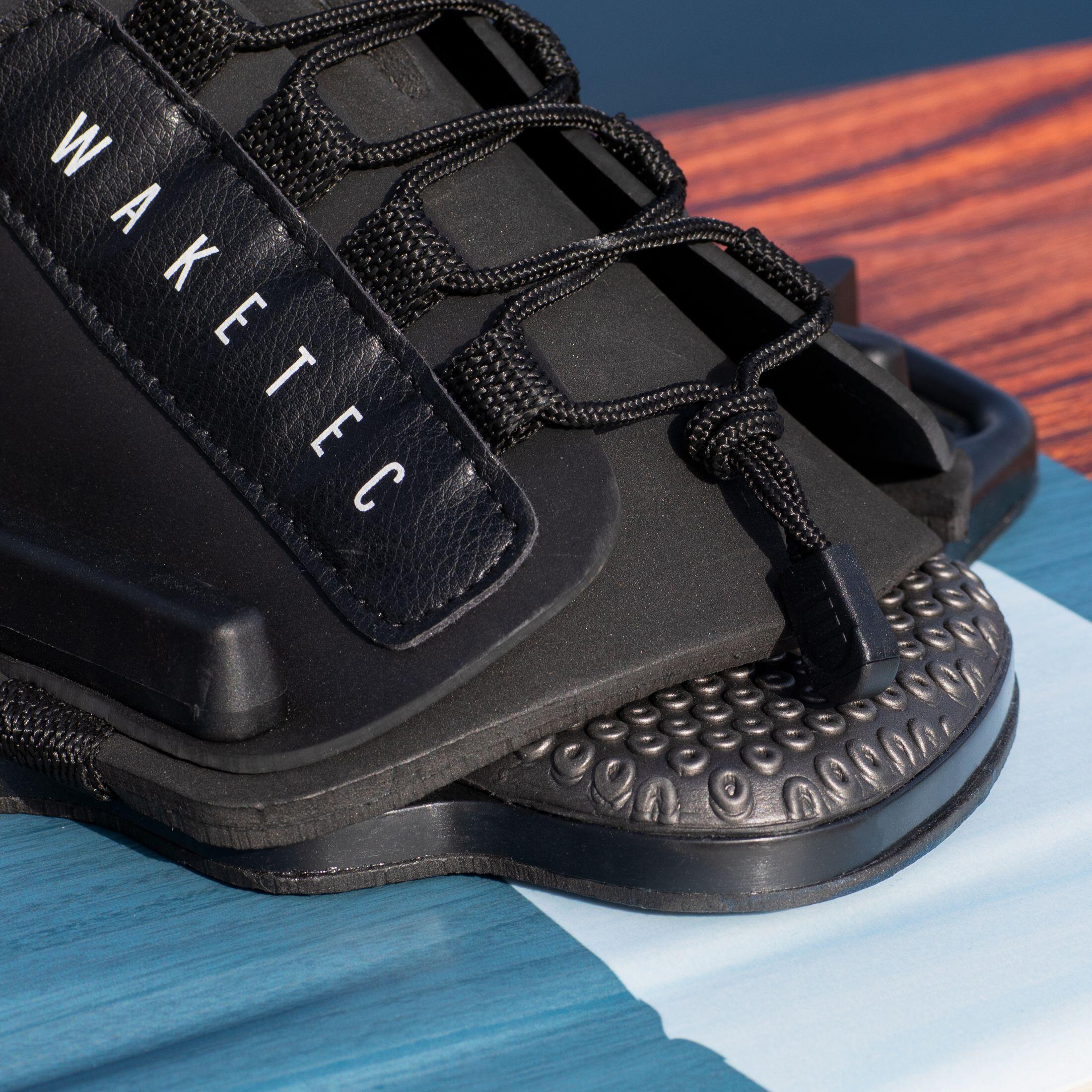 Wakeboard Bindung OnSet Open-Toe Schnürung Anfänger schwarz 4/7