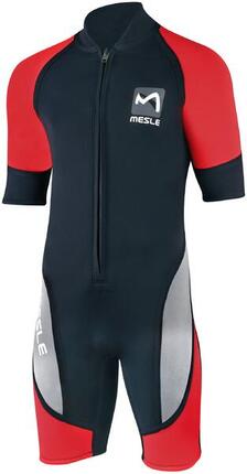 Neoprenanzug Shorty Barricade 3/2 mm Brustreißverschluss, Herren, schwarz rot