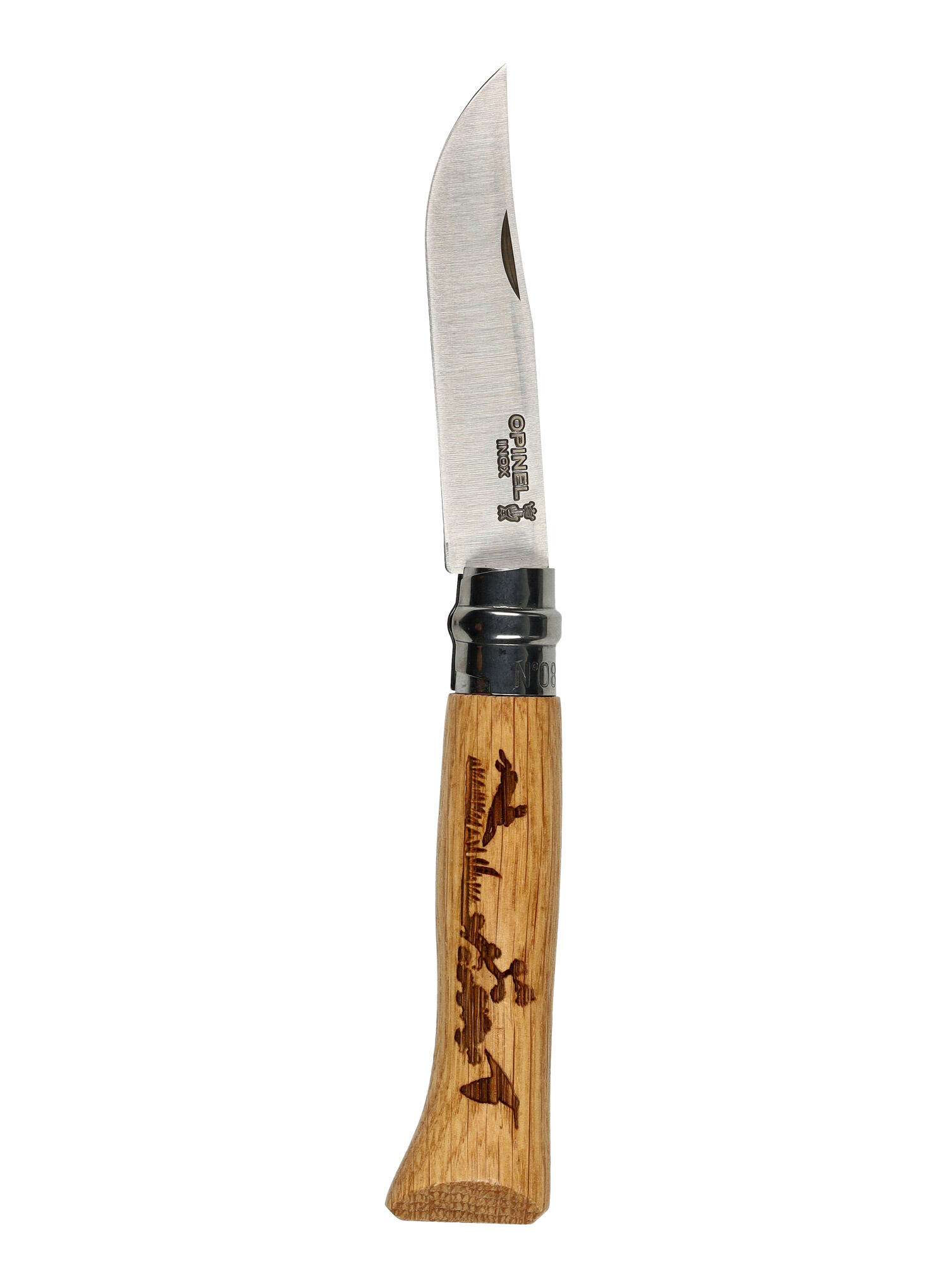 couteau de poche Animalia 08 motif animal pliant camping acier inoxydable bois 2/6