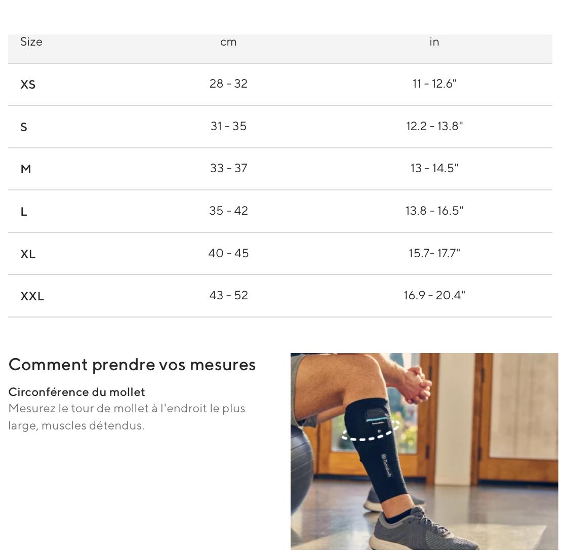 Manga de pressoterapia para a barriga da perna "RecoveryPulse" da Therabody 5/6