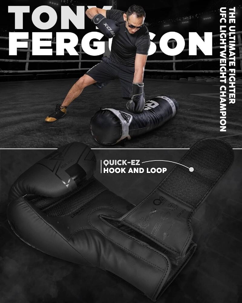 F6 Kara Bokshandschoenen Training Zwart - 14 oz Zwart 3/7