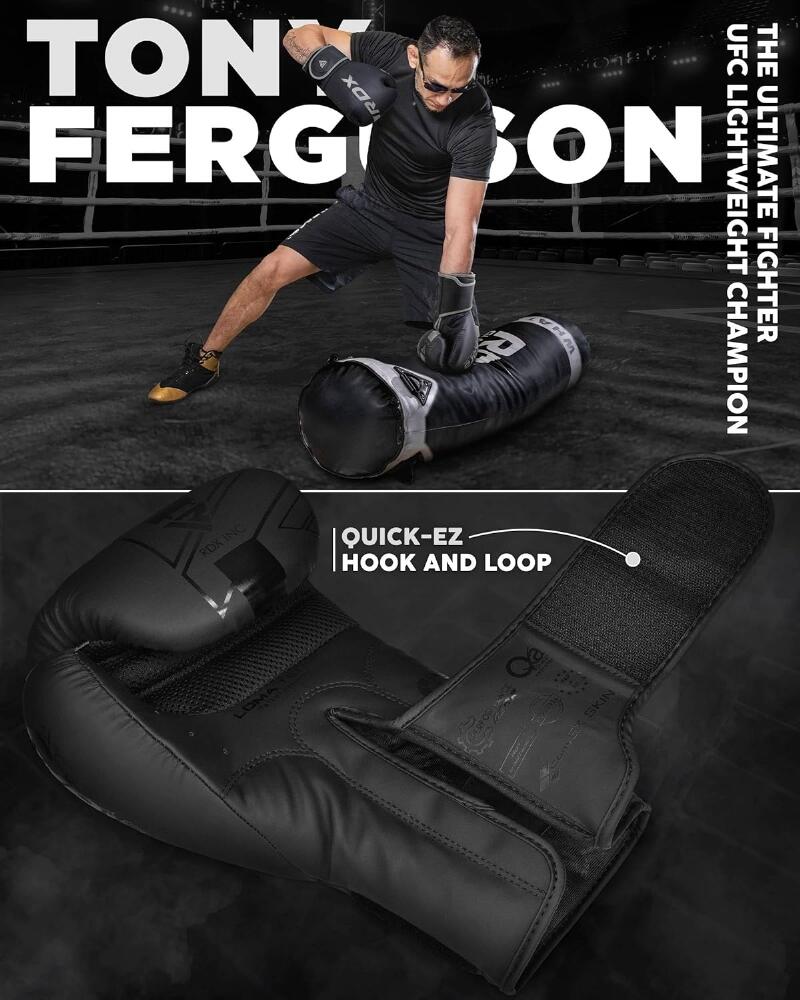 F6 Kara Bokshandschoenen Training Zwart - 10 oz Zwart 3/7