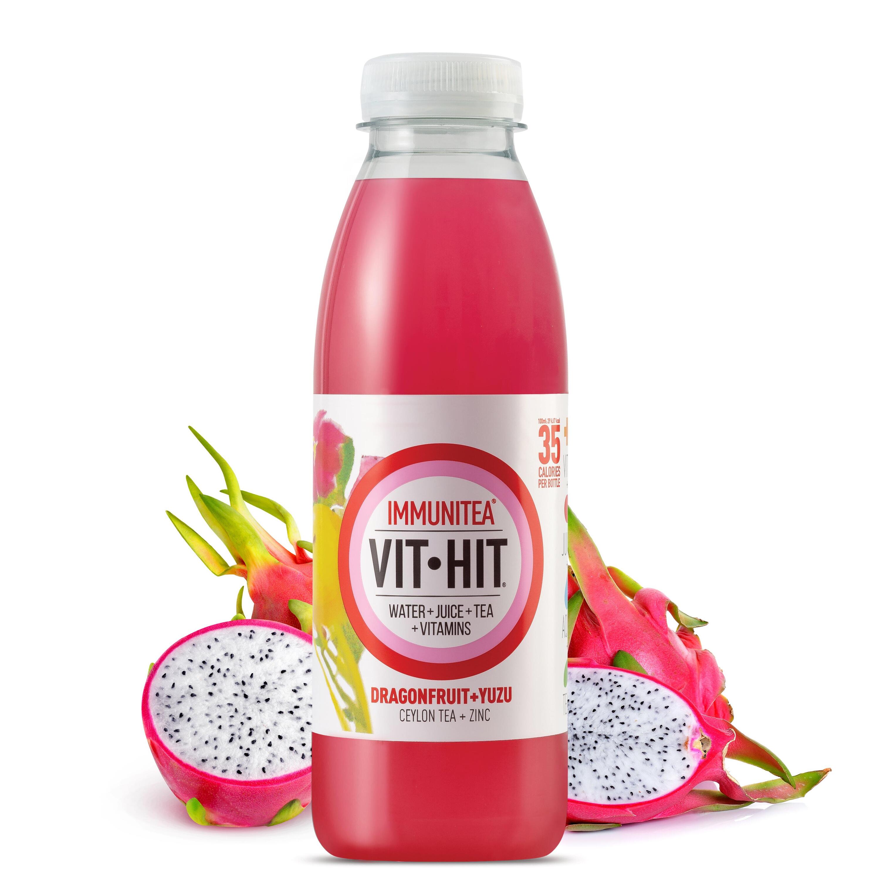 Boisson sans sucre aux vitamines fruit du dragon yuzu - Vithit Immunitea 2/2