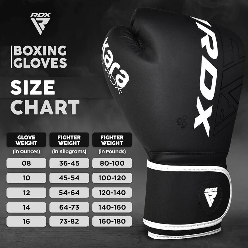 Mănuși box RDX F6 Kara, Alb, 16oz