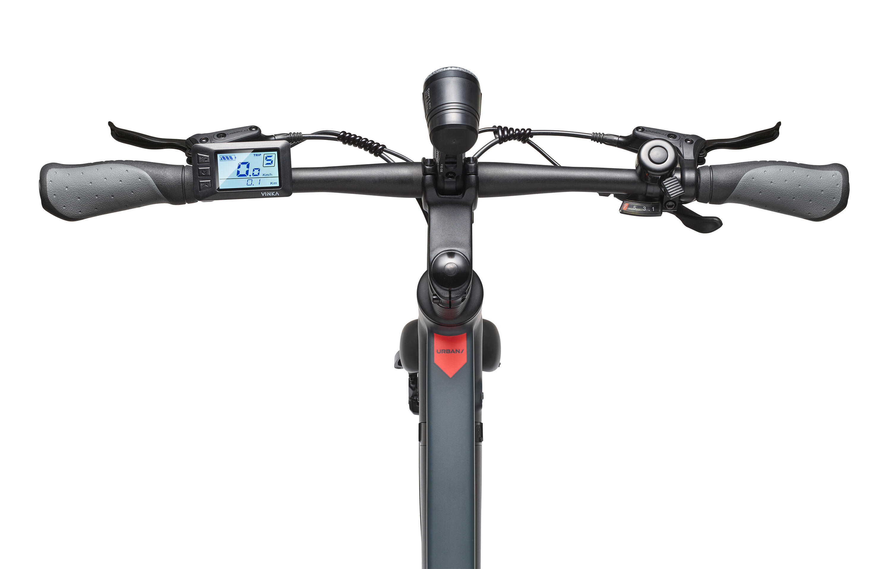 E-Bike UH210 28 Zoll 7-Gang Pedelec City Elektrofahrrad Herren leicht grau 4/7
