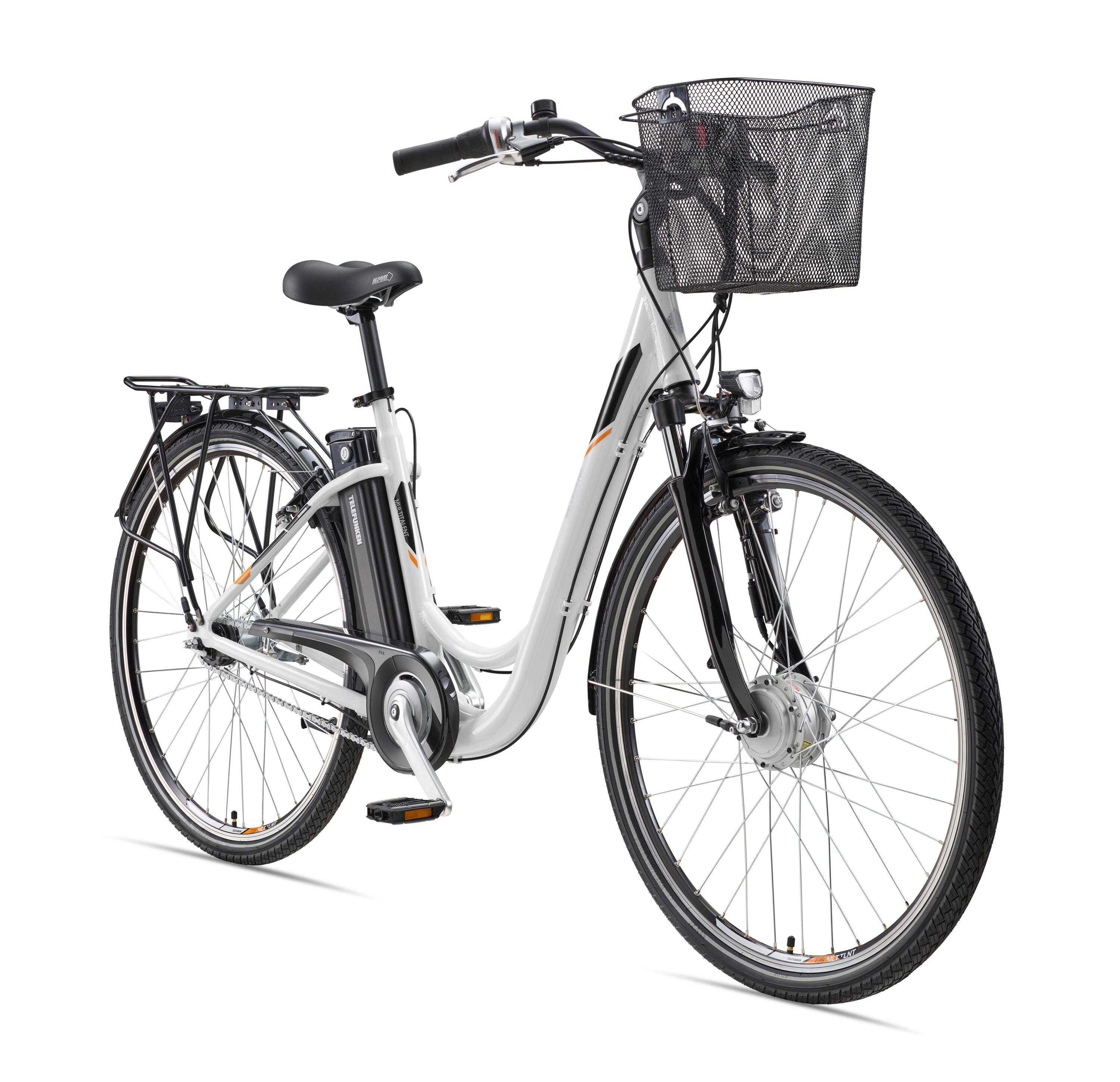 TELEFUNKEN E-Bike RC840 28 Zoll 7-Gang Pedelec City Elektrofahrrad Herren Damen weiß