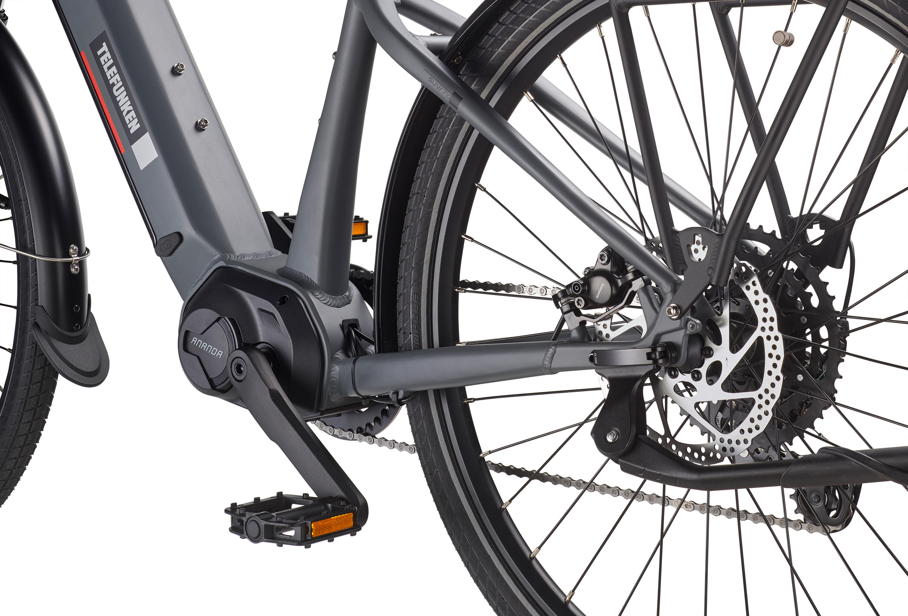 E-Bike SUV710 27,5 Zoll 9-Gang Pedelec City Elektrofahrrad Mittelmotor 720 Wh 5/7