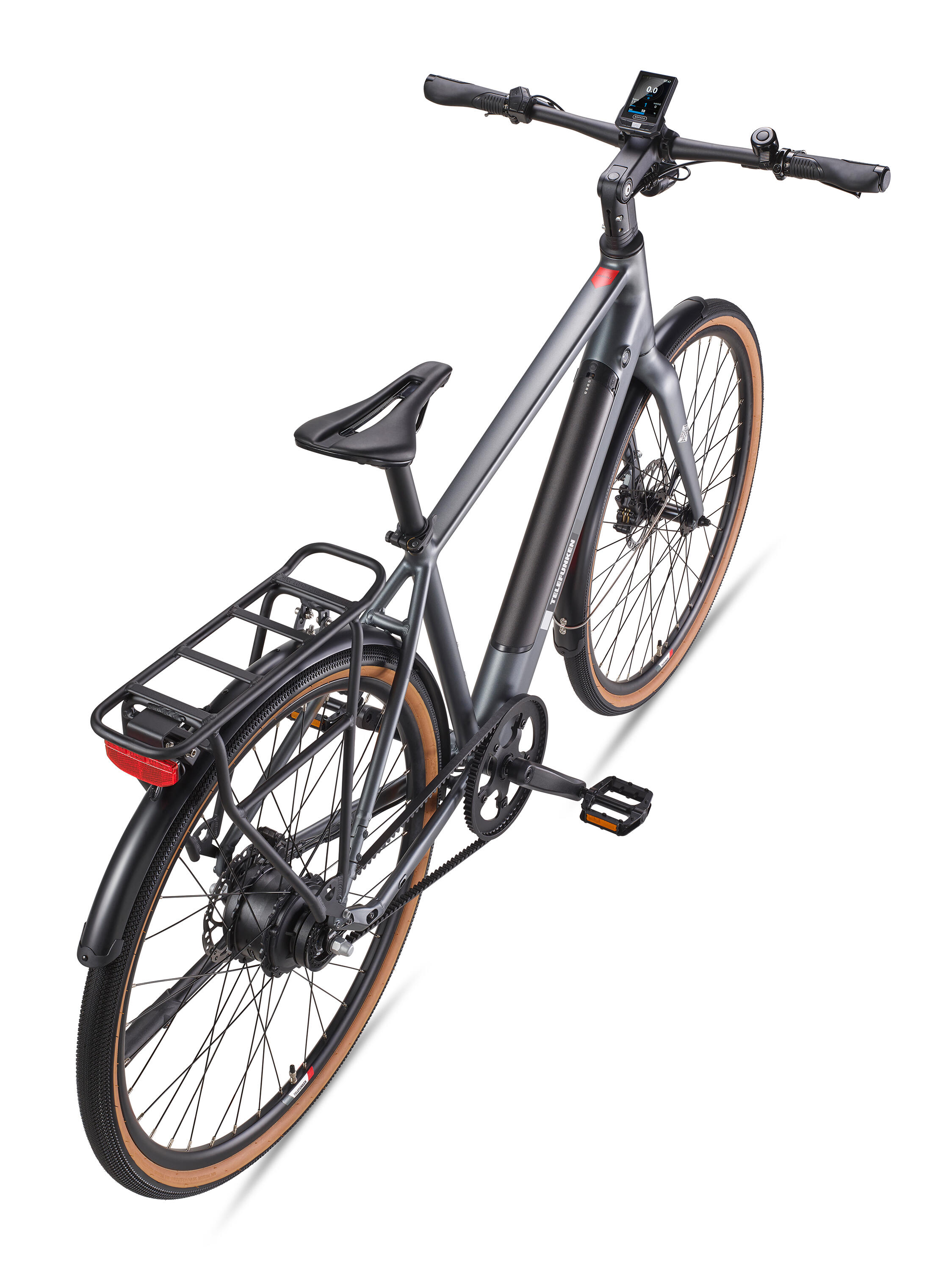 E-Bike UH220 28 Zoll 2-Gang Automatikschaltung Pedelec City Riemenantrieb grau 3/7