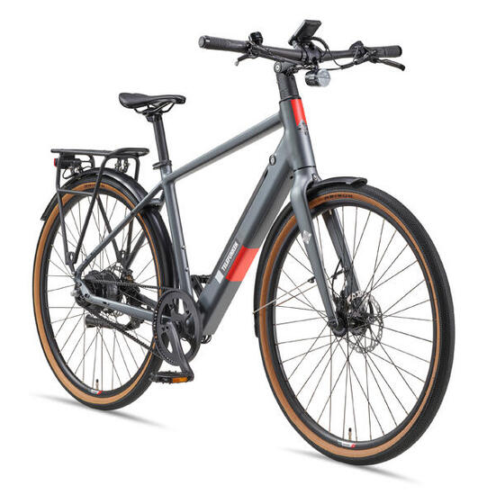 E-Bike UH220 28 Zoll 2-Gang Automatikschaltung Pedelec City Riemenantrieb grau