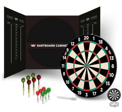 Bull's magnetic paper dartboard cabinet set