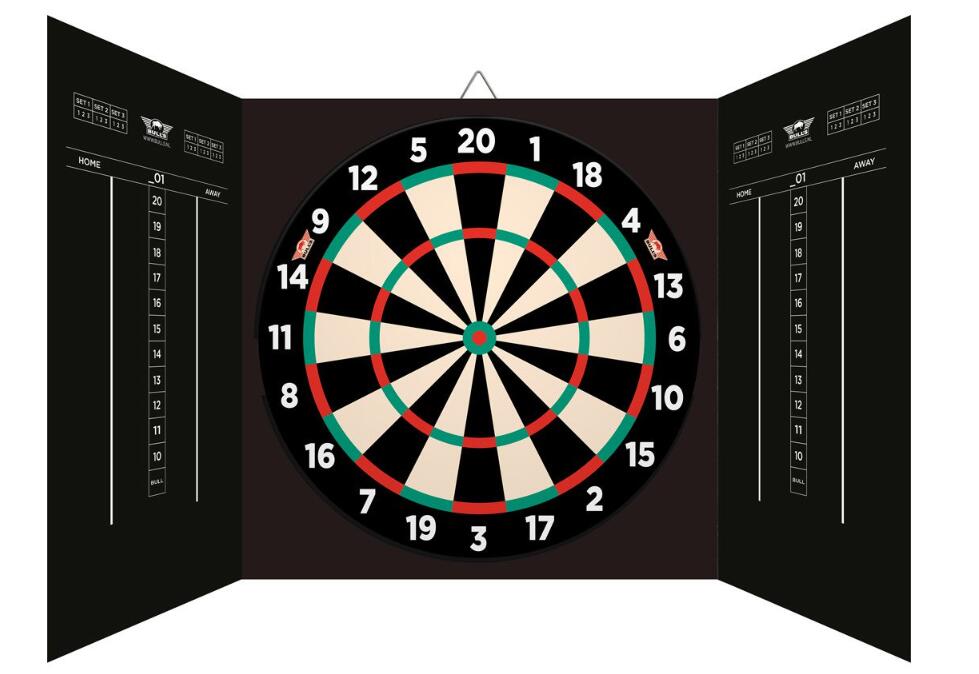 Bull's Magnetic Paper Dartboard Cabinet Set 2/7
