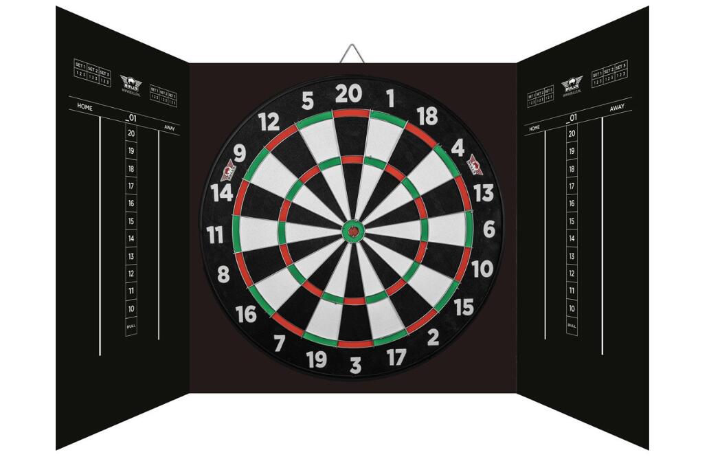 Bull's Magnetic Paper Dartboard Cabinet Set 3/7