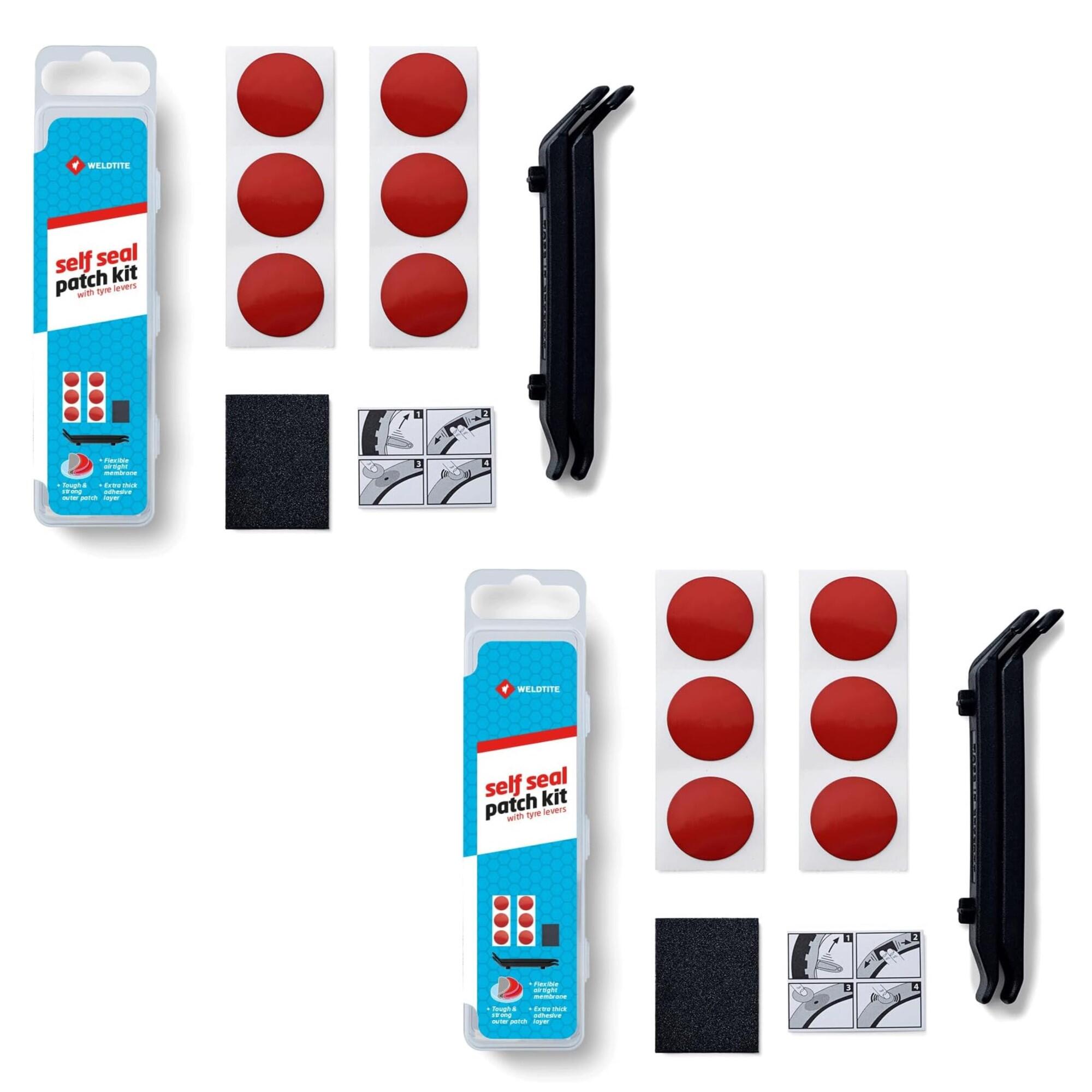 WELDTITE Weldtite Self Seal Patch Kit with Tyre Levers - Set of 2
