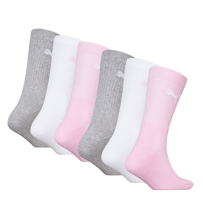 Puma JUNIOR CREW Kinder Tennis Socken für Mädchen und Jungen 6er Pack 2/2