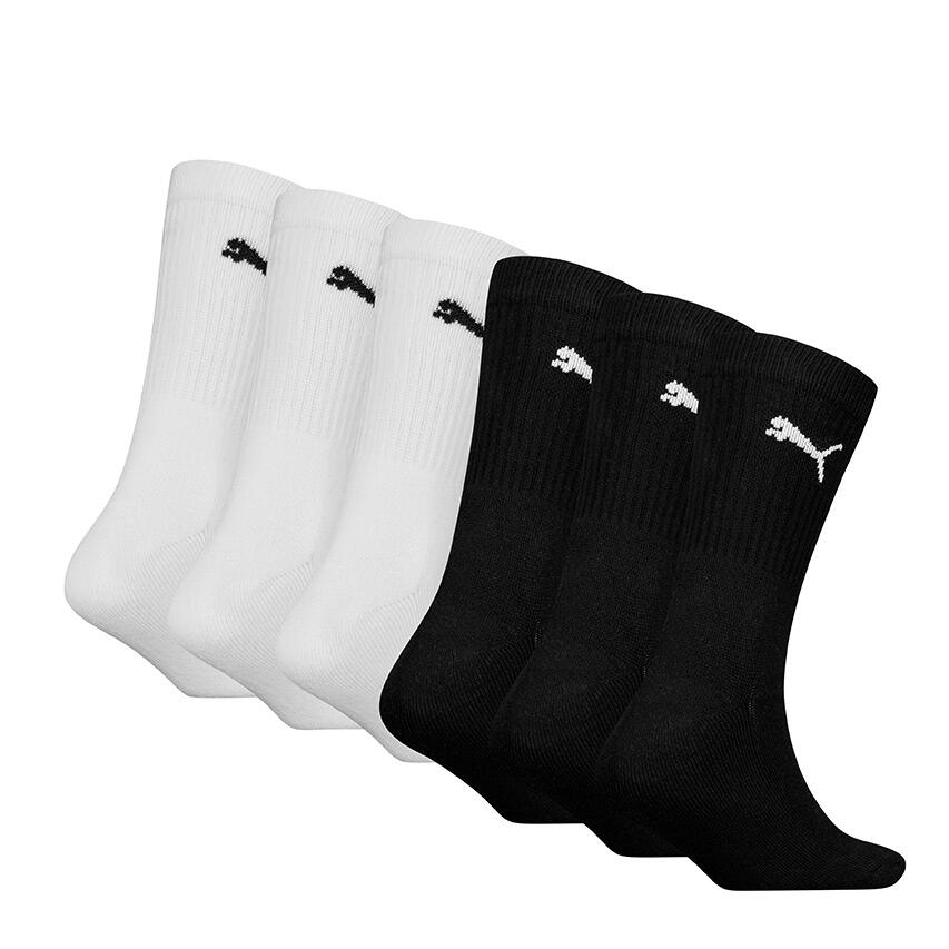 Multi-Sport Kids Crew 6-Pack Sportsokken Zwart & Wit Zwart/wit 2/2