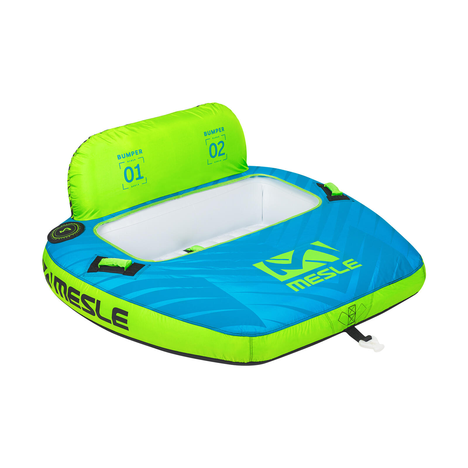 Mesle - Bouée Tractable Bumper 2 Places Gonflable Bateau & Jet Ski Nautique - Bouée Tractée - Bleu - 2 Places - Decathlon