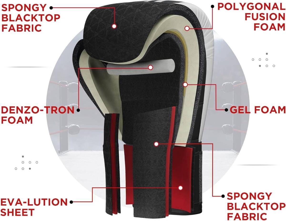 Guantoni Boxe Rex F4 – Bianco/Nero – 10oz 6/7