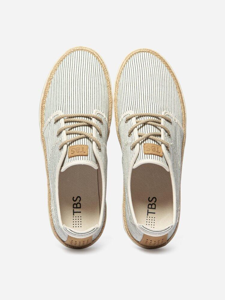 Zapatillas Lona Beige/Azul Marino Hombre TBS RUKKWAI 4/7