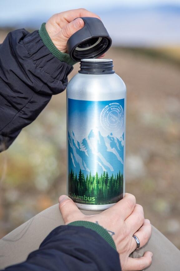 Columbus 600 ml Grand Teton Hiking Bottle Grey and Blue 4/5
