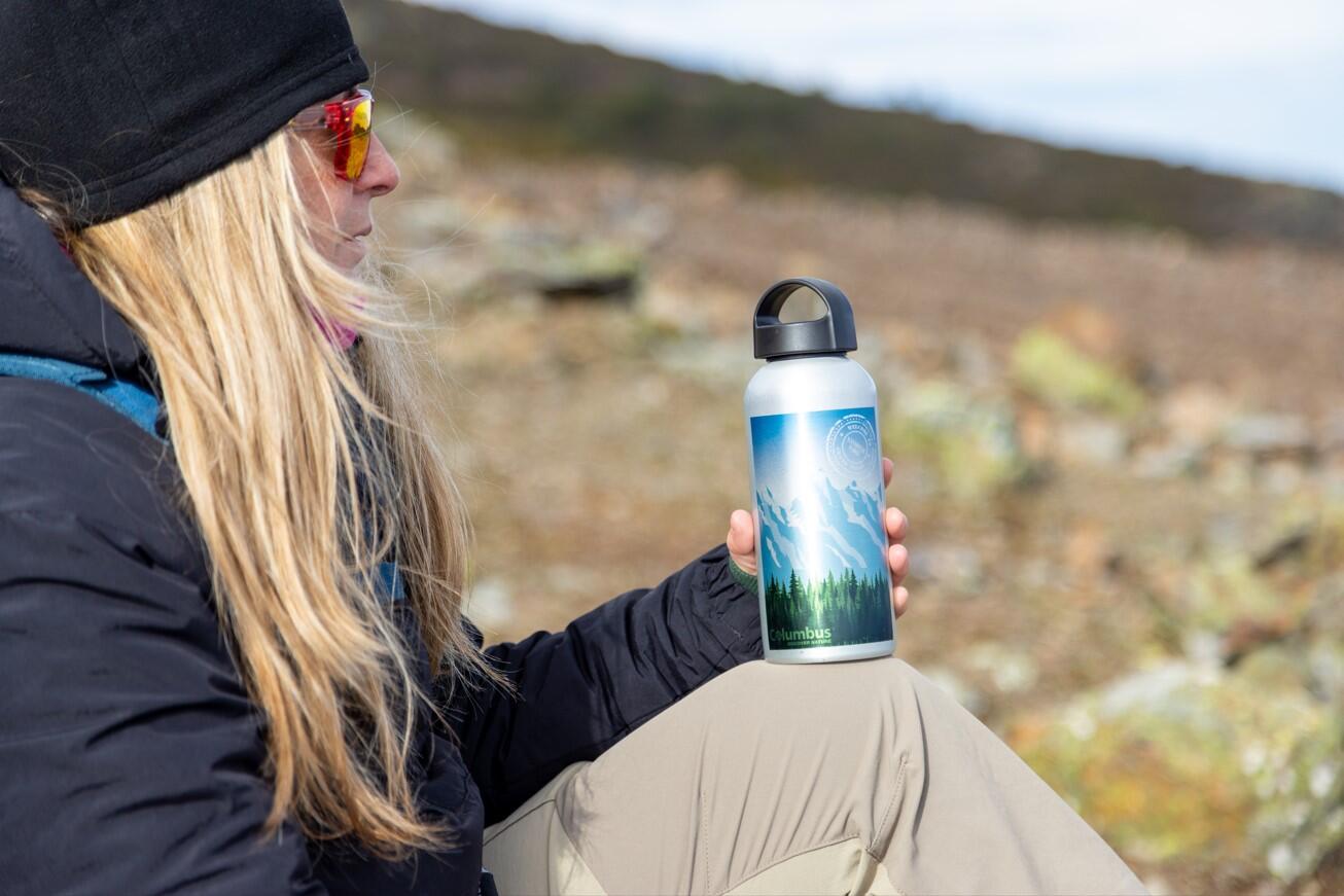 Columbus 600 ml Grand Teton Hiking Bottle Grey and Blue 5/5