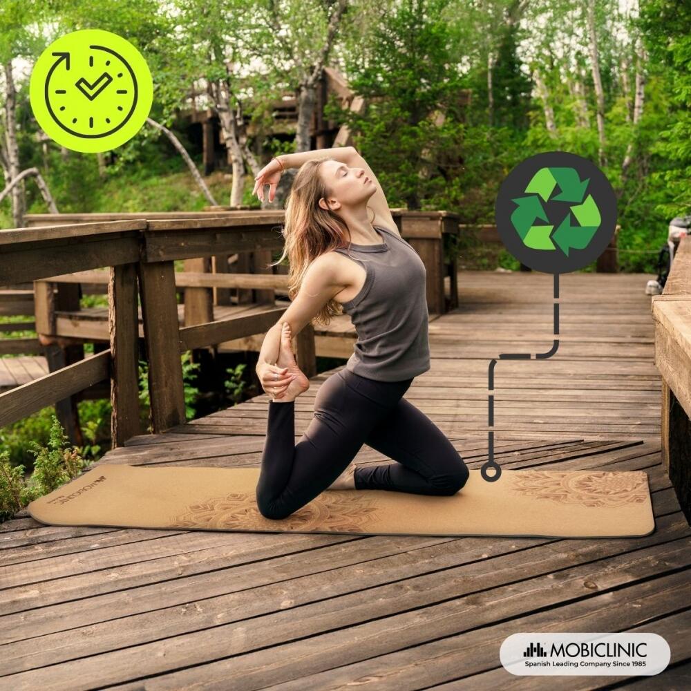 Tappetino yoga in sughero TPE riciclabile Eco-friendly Tappeto di sughero 6/7