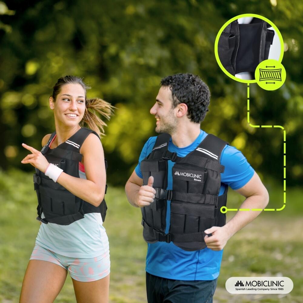 Gilet Pesi Regolabile - Fino A 20 Kg, Per Corsa, Palestra, Allenamento, In Tessuto Oxford Spesso