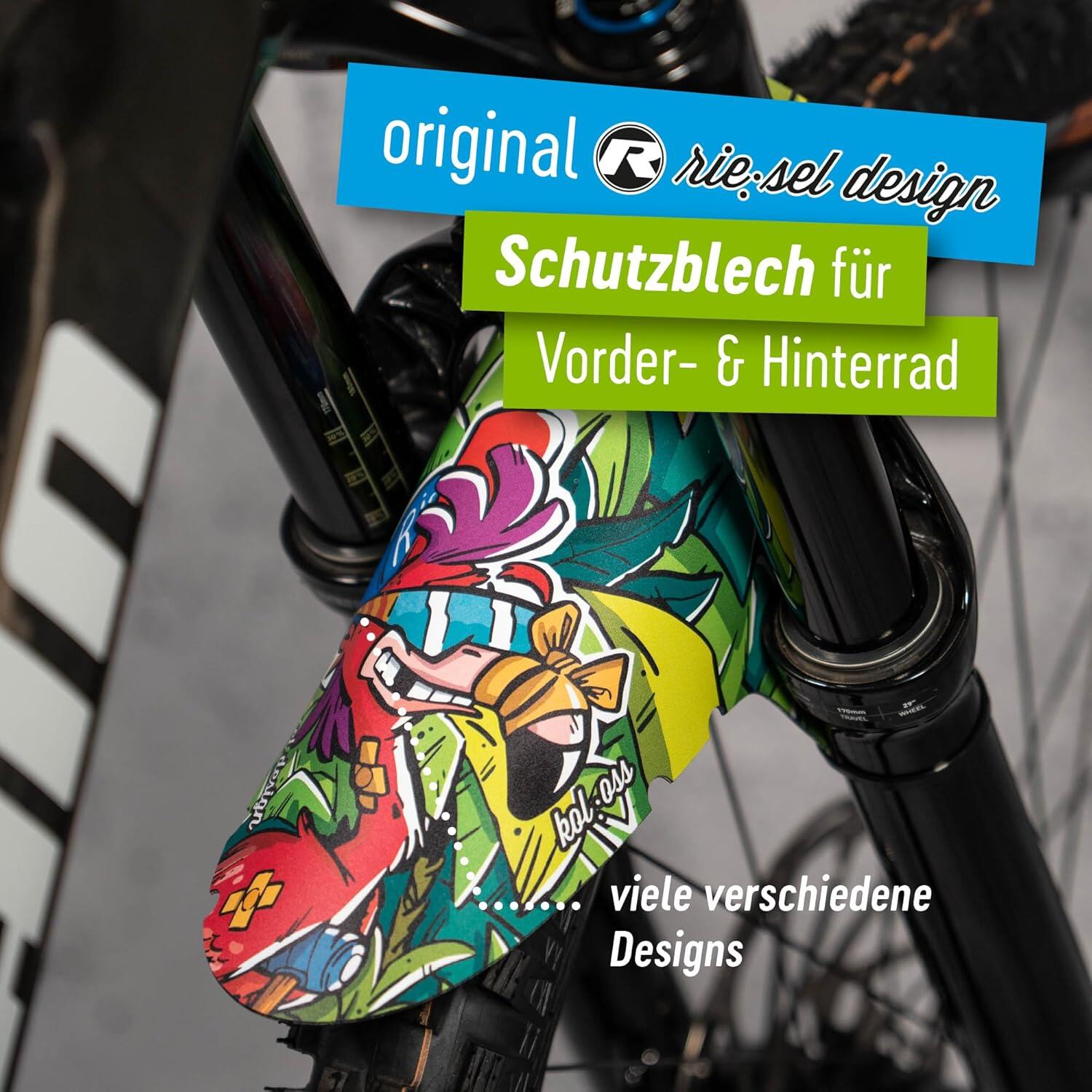 Riesel Design® MTB Mudguard Schutzblech Set vorn & hinten inkl. Kabelbinder 2/5