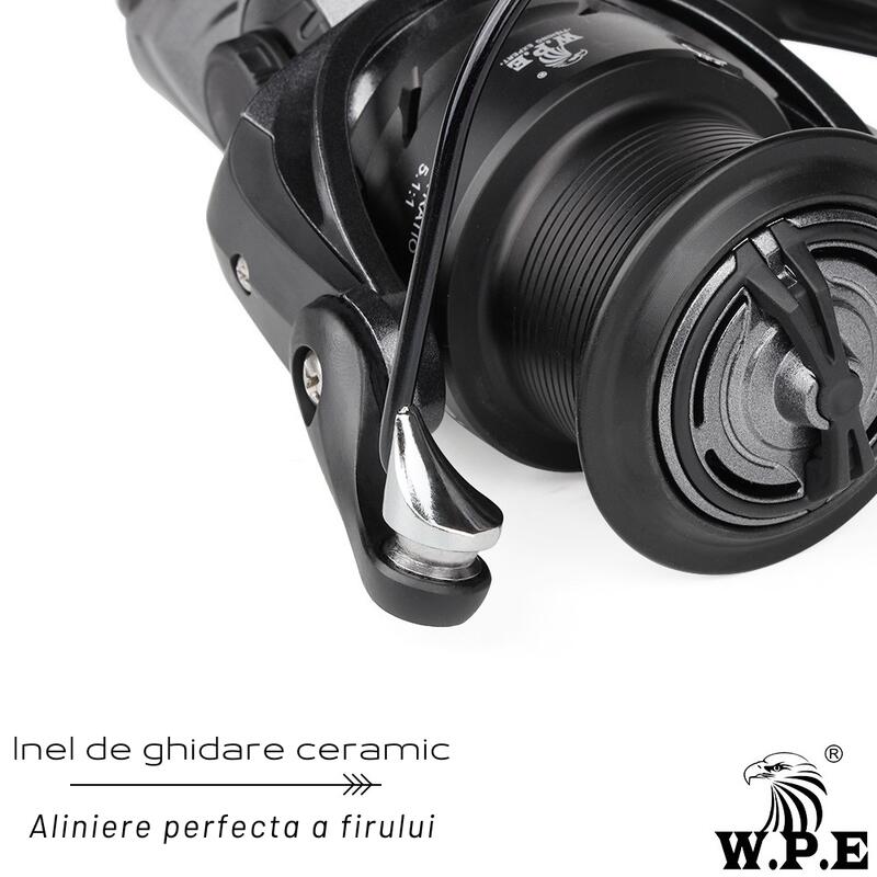 Mulineta W.P.E Ceybar CB-5000S Baitrunner, 7+1 rulmenti otel, corp grfit