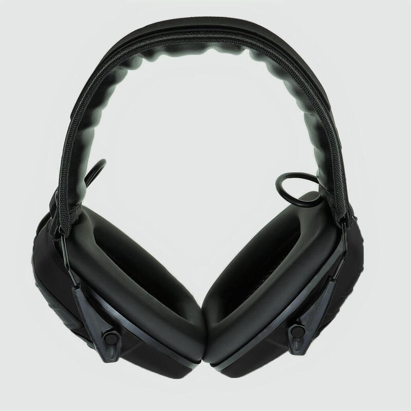 Casti fonice active, electronic antifonate, protectie auz, doua microfoane Negru