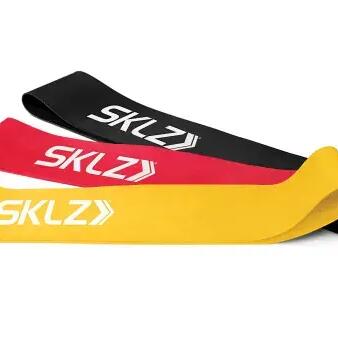 SKLZ Mini Bands pack of 3 elastic bands YELLOW — light/medium/heavy
