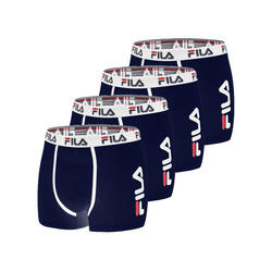 Lot de 4 Boxers Homme FILA 5040 coton couleur Navy