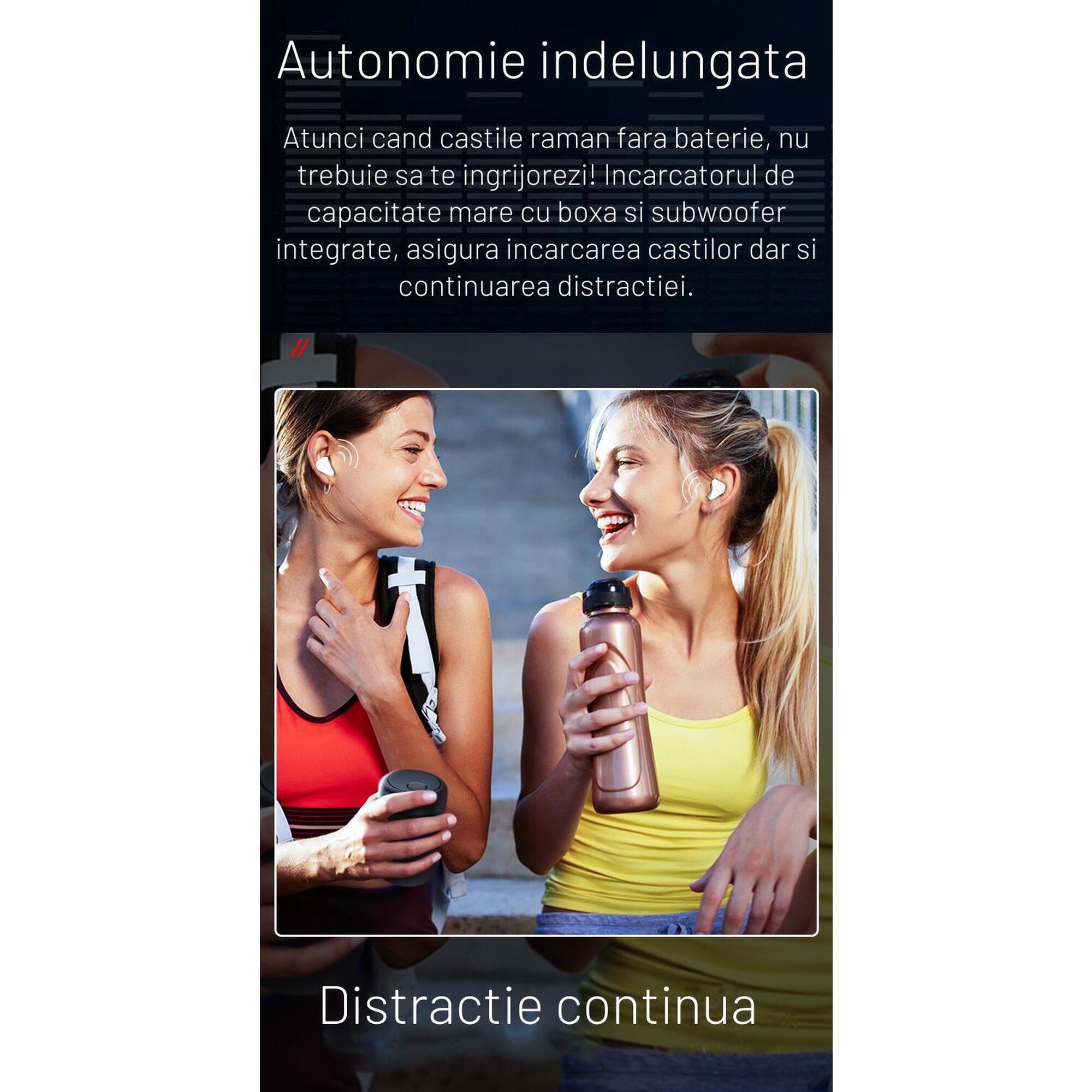 Casti Bluetooth 5.1 si Boxa portabila, Wireless, Handsfree, Touch