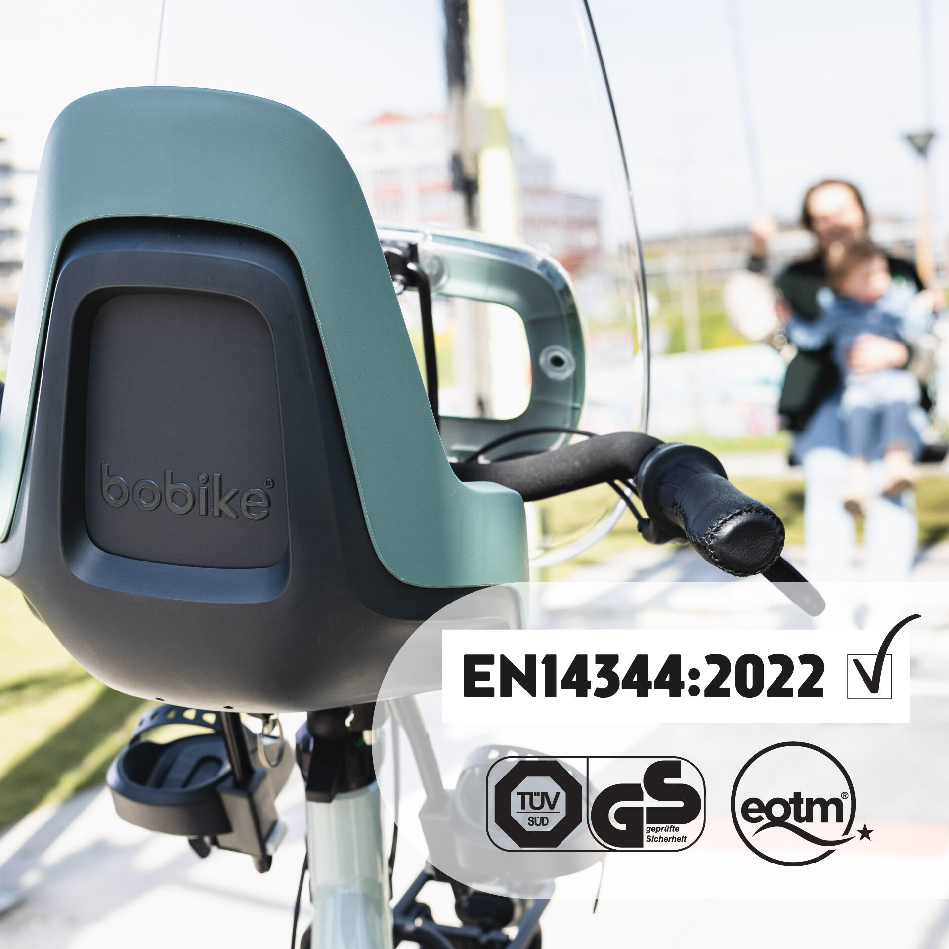 Silla Portabebé Bicicleta Delantera GO Menta Piperita 6/8