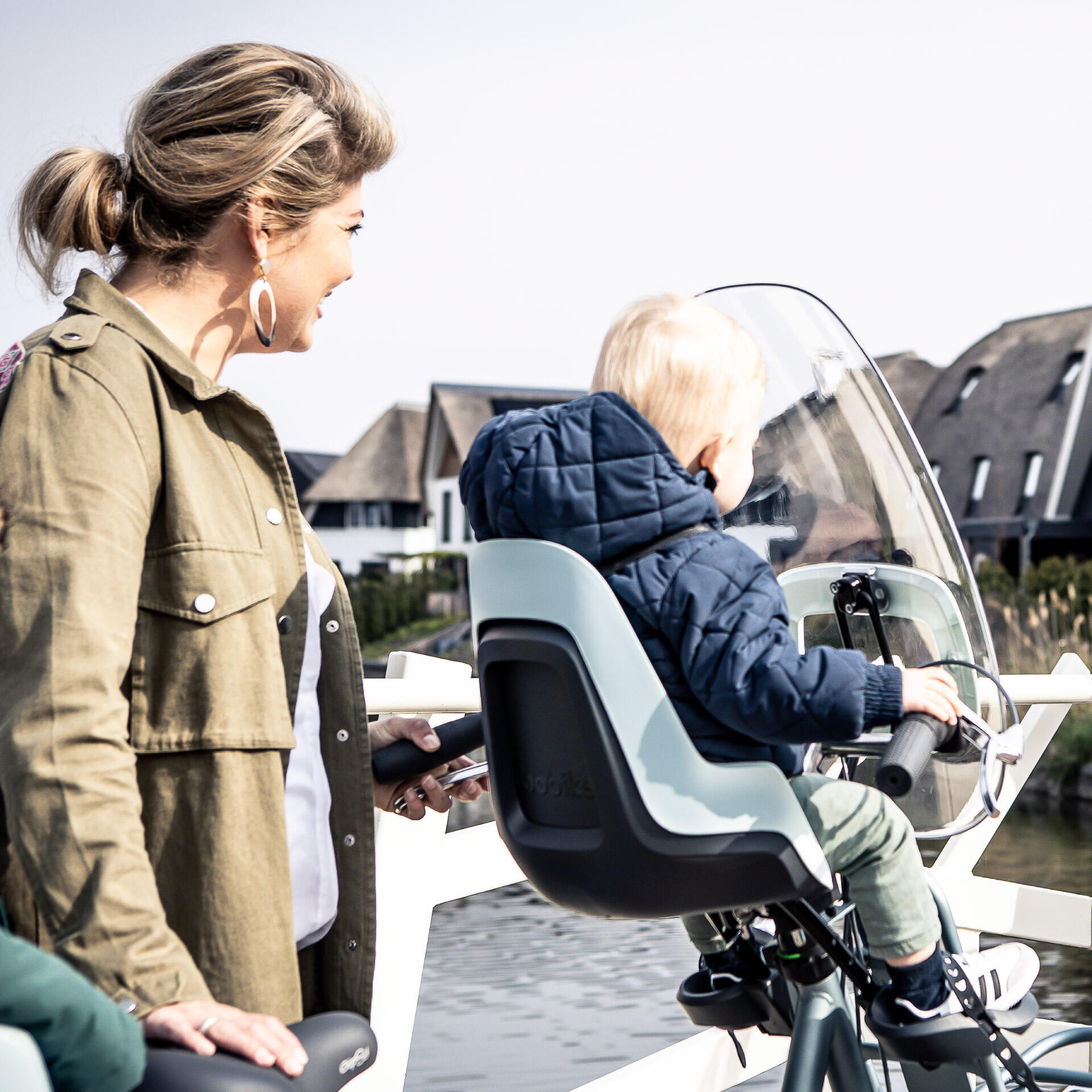 Seggiolino Anteriore Da Bicicletta Per Bambini GO Menta Marshmallow 7/8