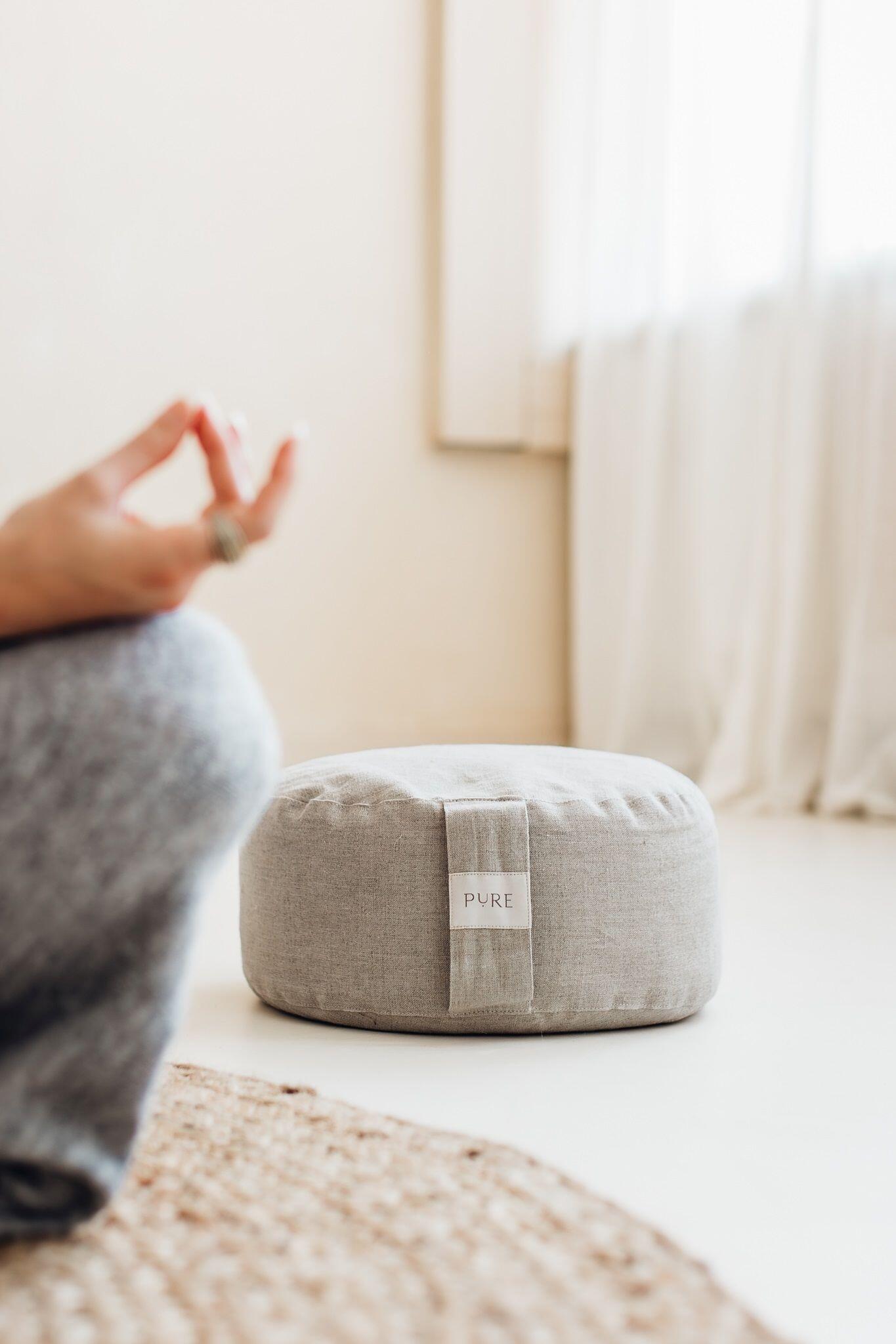 Meditatiekussen eco hennep rond - Pure 2/5
